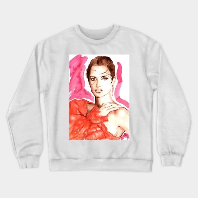 Penelope Cruz Crewneck Sweatshirt by LauraGomez